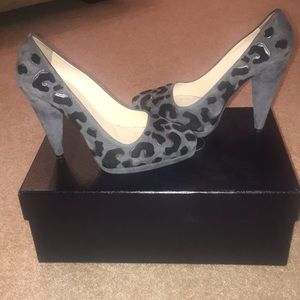 Prada suede leopard pumps size 35.5